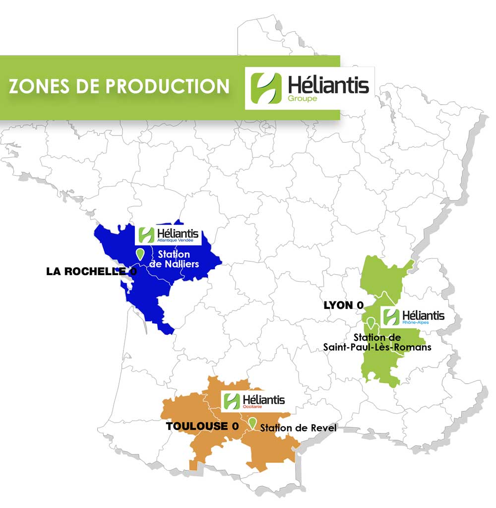 ZONE-PRODUCTION implantations zones d'expérimentations variétales héliantis